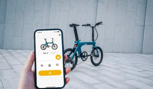 Trying to unlock the electric bike with the Fiido APP