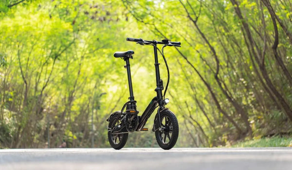 A Fiido D3 PRO electric bike was temporarily parked on the side of the road.