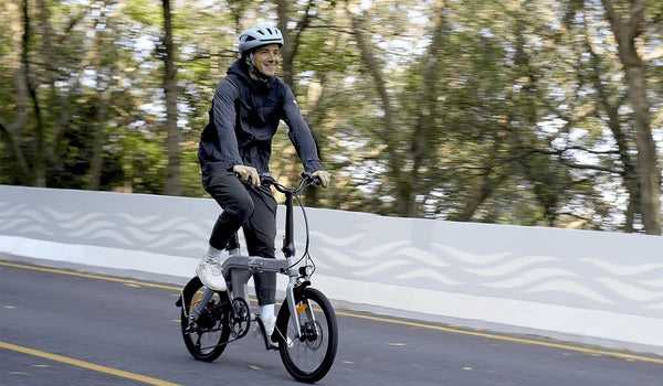 A man rides the Fiido D11 2025 version for a ride