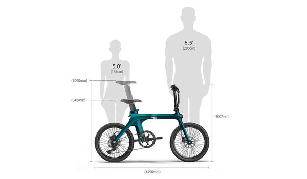 Fiido electric bicycle seat adjustment diagram