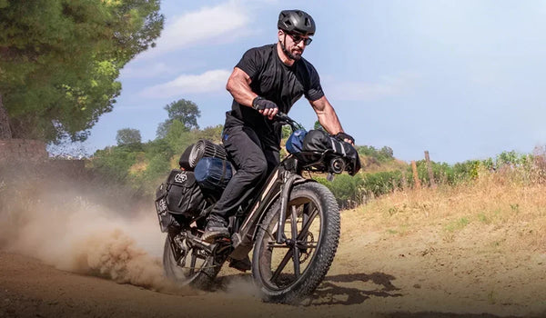 Fiido Titan 4-piston brakes on an off-road trail