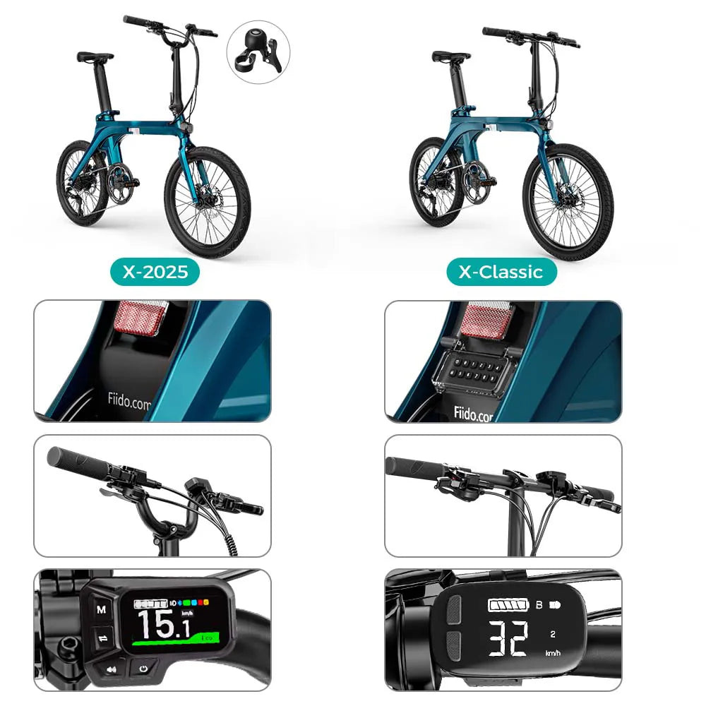 Fiido X Folding Electric Bike With Torque Sensor