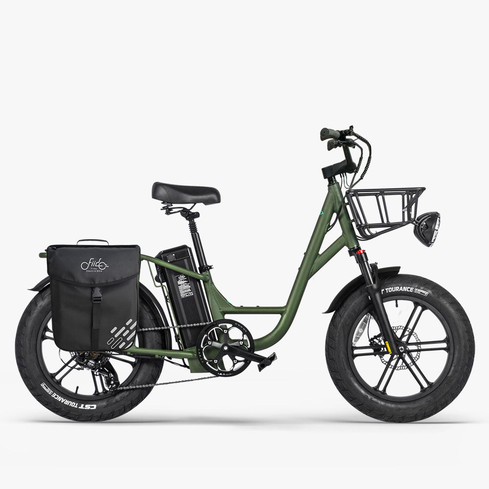 Fiido T1 Pro: Powerful Electric Cargo Bike with Fat Tires with Pannier Bag